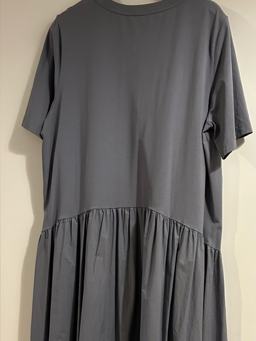 COS Women’s Short Sleeve Gathered Midi Dress - Slate Gray